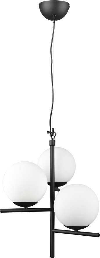 Matně černé závěsné svítidlo se skleněným stínidlem ø 40 cm Pure – Trio TRIO