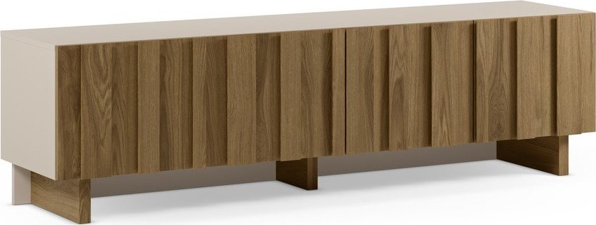 Krémový/v přírodní barvě TV stolek z borovicového dřeva 180x50x43 cm Marlo – Marckeric Marckeric