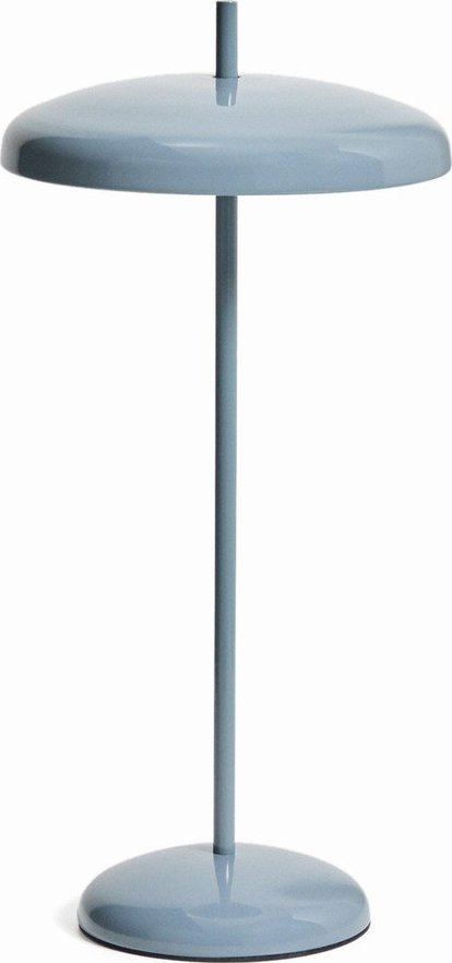 Modrá LED stmívatelná stolní lampa s kovovým stínidlem (výška 35 cm) Porte – Kave Home Kave Home