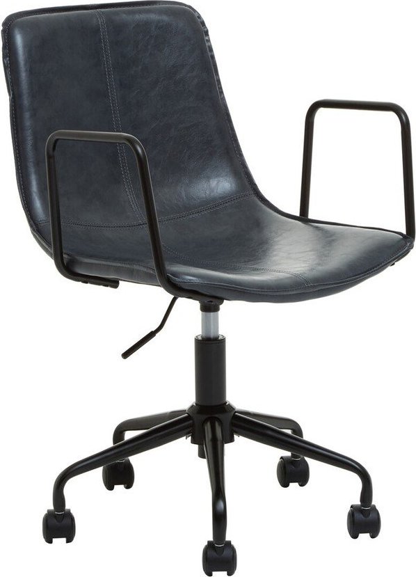 Tmavě šedá kancelářská židle z imitace kůže Branson – Premier Housewares Premier Housewares