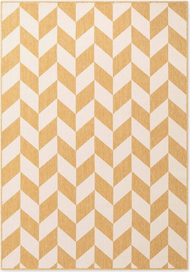 Okrově žlutý/krémový vnitřní a venkovní koberec 120x170 cm Haringey Terrick – Ted Baker Ted Baker
