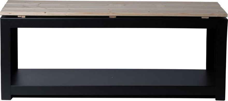 Černá/v přírodní barvě dřevěná zahradní lavice – Esschert Design Esschert Design