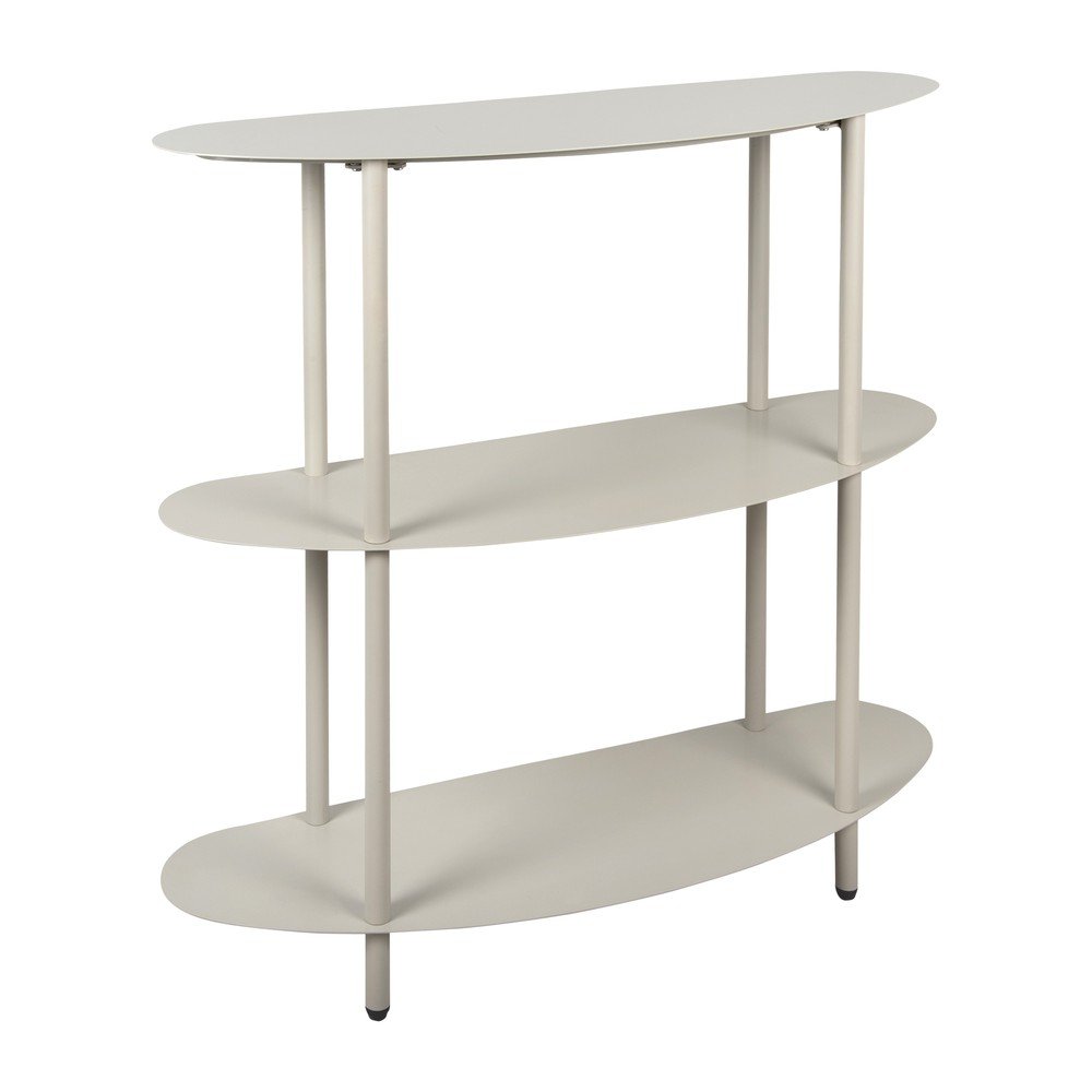 Šedý kovový regál 90x82x28 cm Riqueza – Leitmotiv Leitmotiv