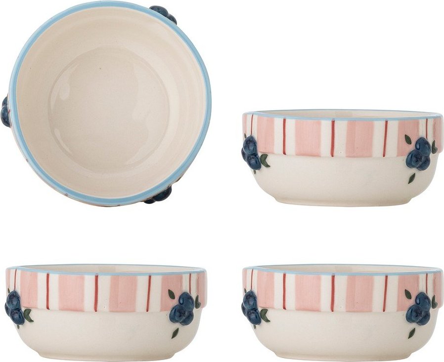 Růžové/krémové keramické polévkové misky v sadě 4 ks 295 ml Carry – Bloomingville Bloomingville