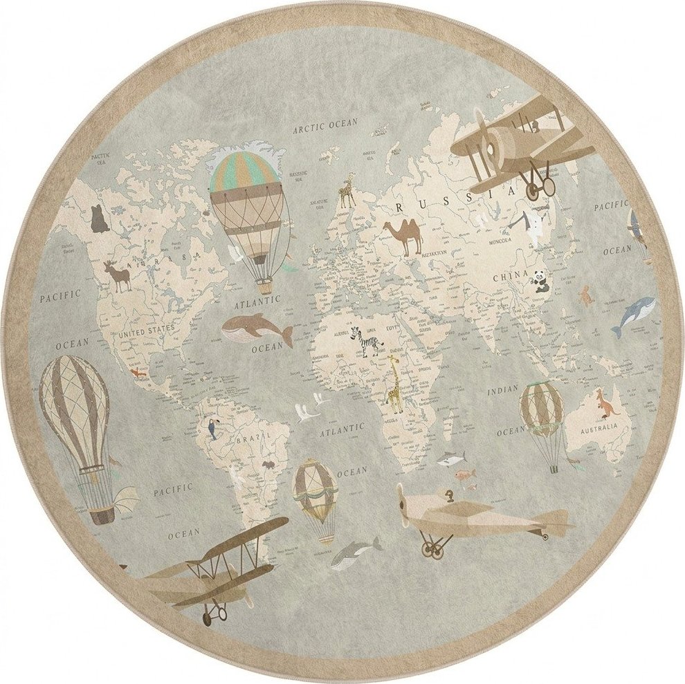 Pratelný dětský hrací koberec ø100 cm Vintage World – Mila Home Mila Home
