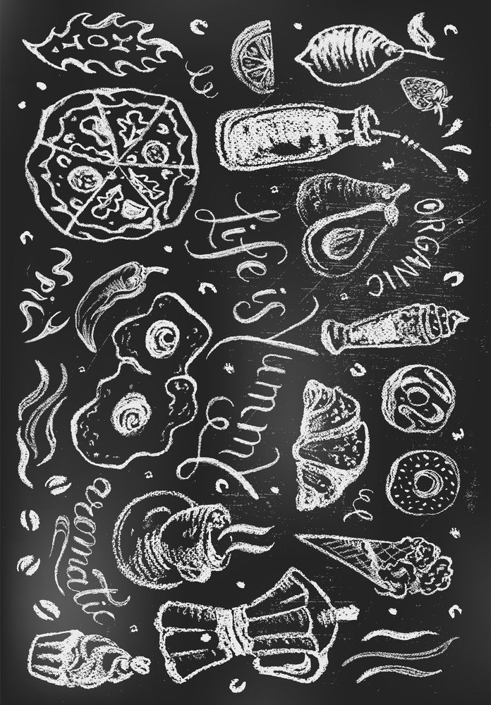 Černý pratelný běhoun 80x200 cm Life Is Yummy – Vitaus Vitaus