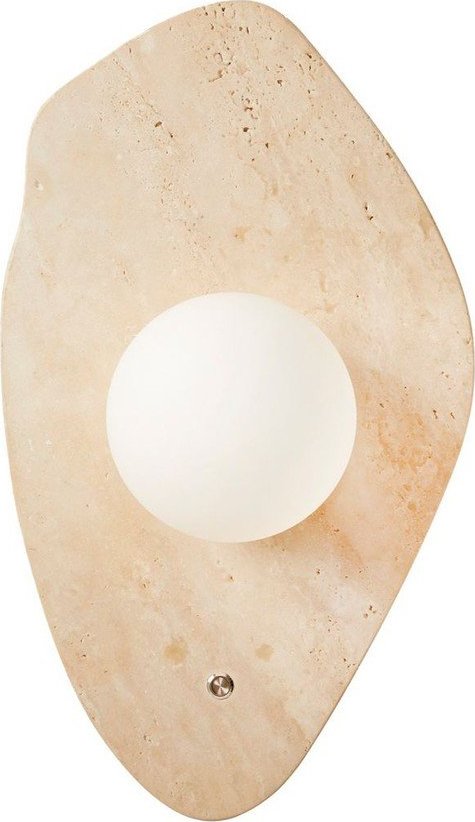 Béžové kamenné nástěnné svítidlo ø 10 cm Hilde – Opviq lights Opviq lights