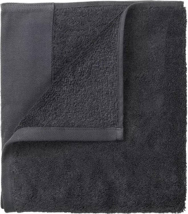 Antracitové froté ručníky v sadě 2 ks z bio bavlny 30x50 cm Riva – Blomus Blomus