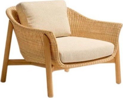 Světle šedé/v přírodní barvě polstrované zahradní křeslo Galea – Kave Home Kave Home