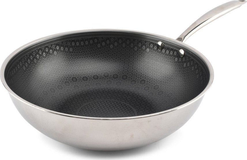 Wok nerezová pánev s nepřilnavým povrchem ø 31
