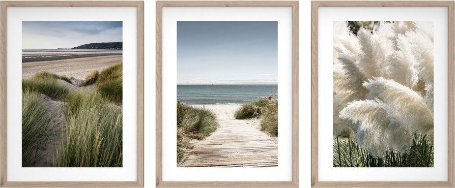 Tištěné obrazy v sadě 3 ks s rámem 30x40 cm Tranquil – Styler Styler