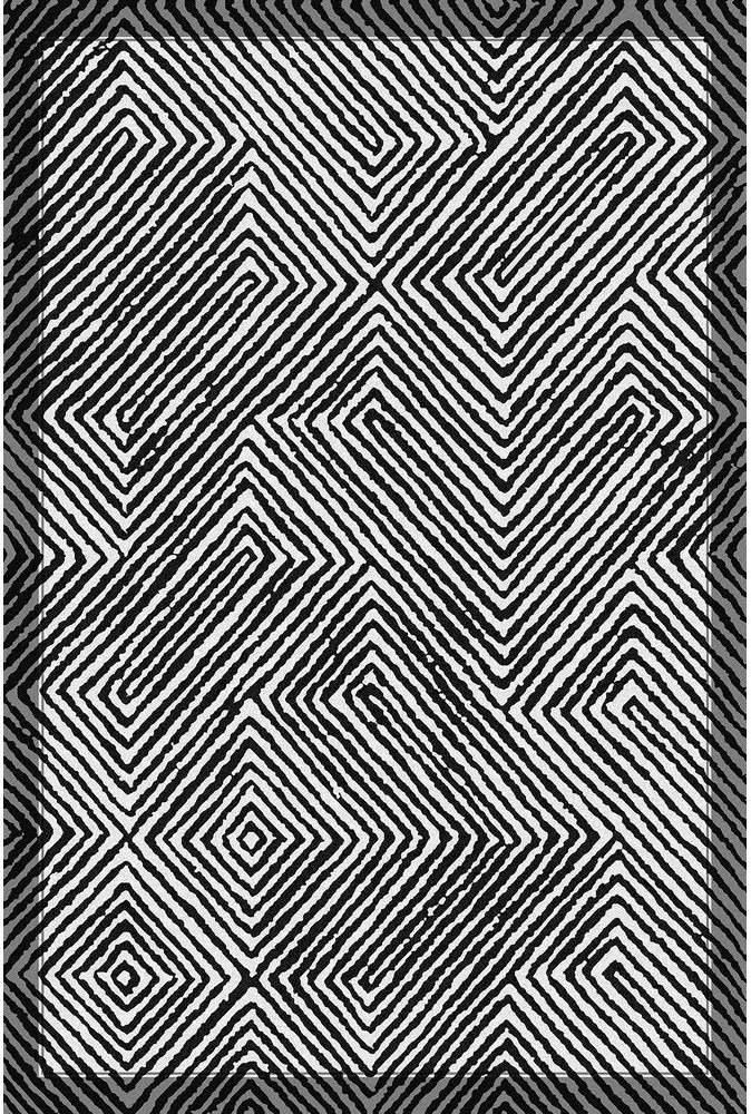 Černobílý pratelný běhoun 80x200 cm Rimio – Vitaus Vitaus