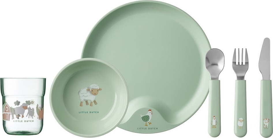 Plastová dětská jídelní sada 6 ks Little Farm – Mepal Mepal
