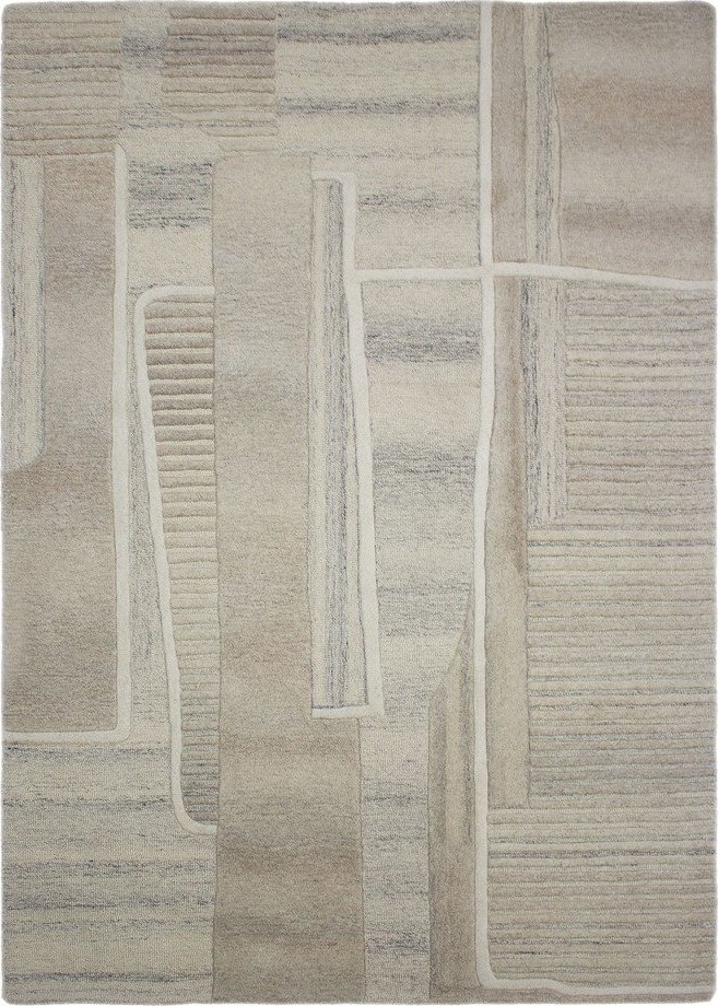Šedobéžový ručně tkaný vlněný koberec 160x230 cm Lira – Flair Rugs Flair Rugs