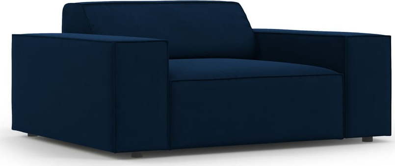 Tmavě modré sametové křeslo Jodie – Micadoni Home Micadoni