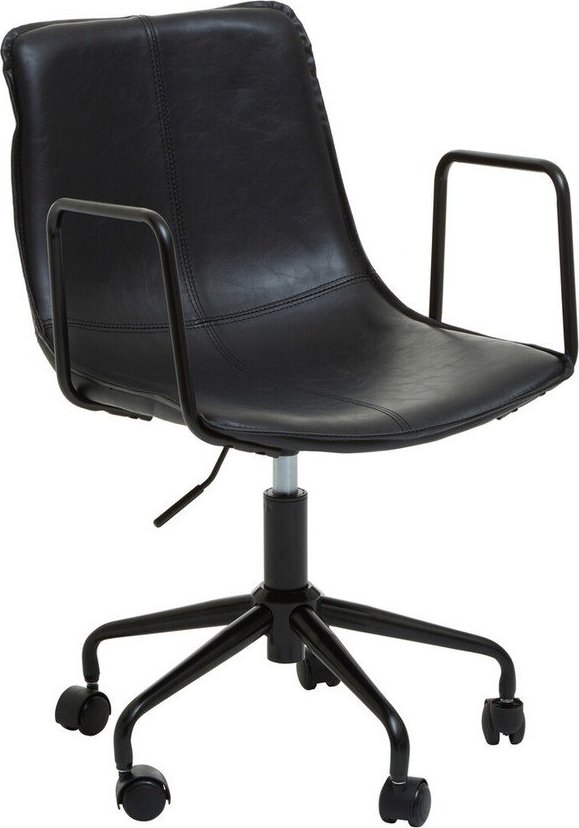 Černá kancelářská židle z imitace kůže Branson – Premier Housewares Premier Housewares