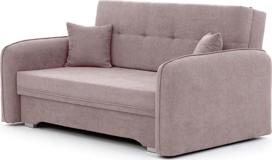 Růžová žinylková rozkládací/s úložným prostorem pohovka 155 cm Laine - II. jakost – ELTAP ELTAP