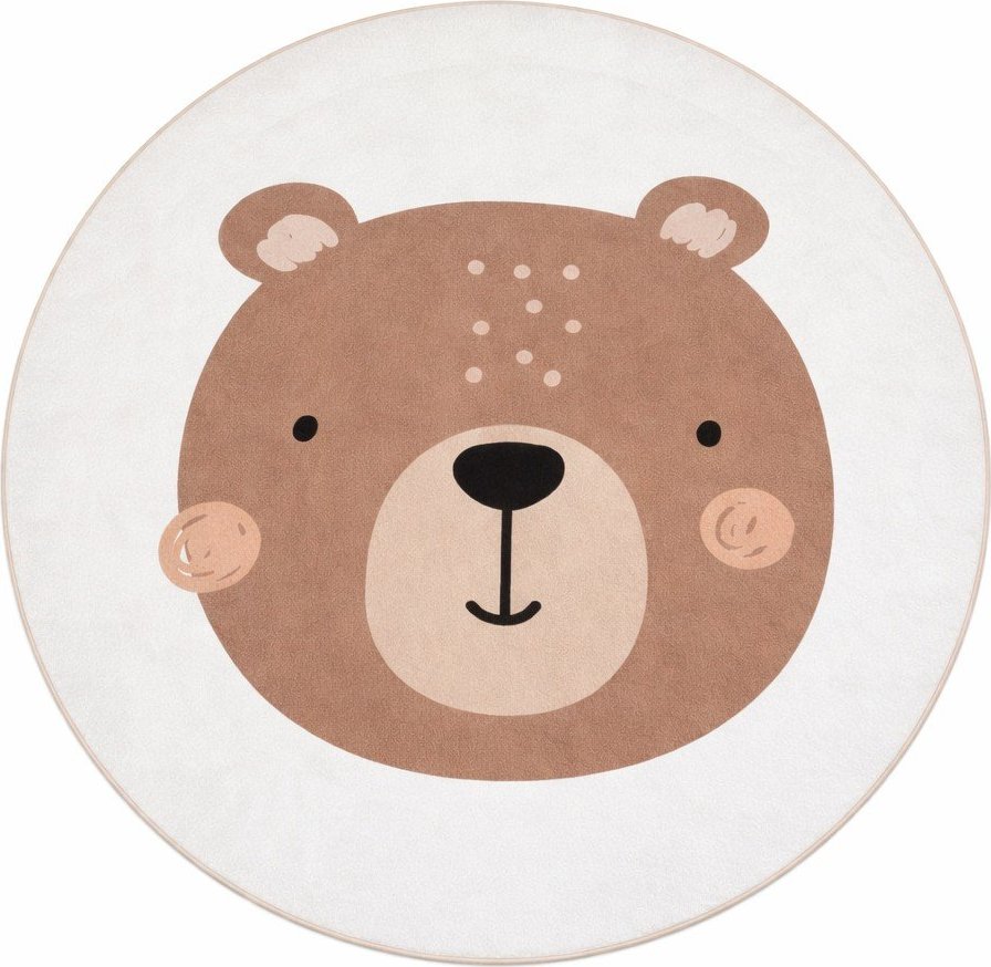 Hnědý/krémový pratelný dětský koberec ø100 cm Teddy Bear – Mila Home Mila Home