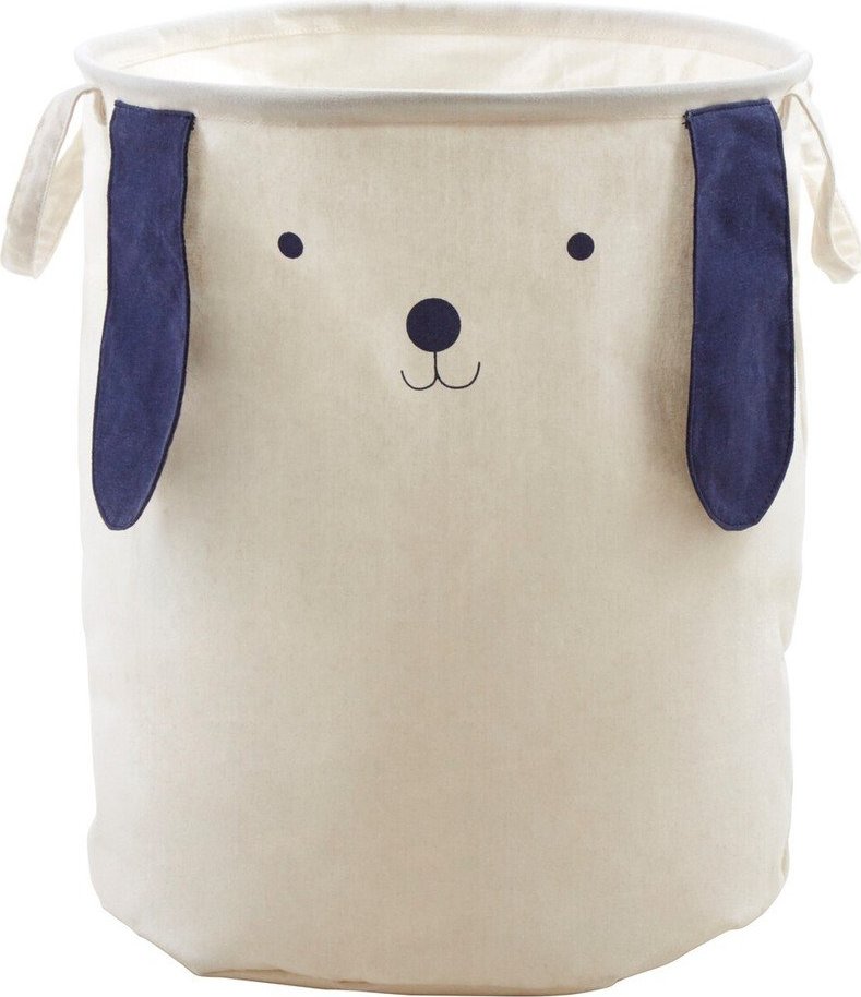 Bílý látkový dětský koš na hračky ø 39x48 cm Mimo Dog Face – Premier Housewares Premier Housewares