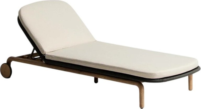 Tmavě šedé dřevěné polohovací zahradní lehátko Alipa – Kave Home Kave Home
