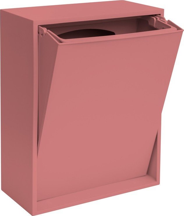 Starorůžový odpadkový koš na tříděný odpad/nástěnný z recyklovaného plastu Recycling Box – ReCollector Recollector