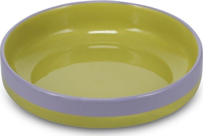 Zelený/fialový hluboký talíř z kameniny ø 21 cm Duo – ONA ONA