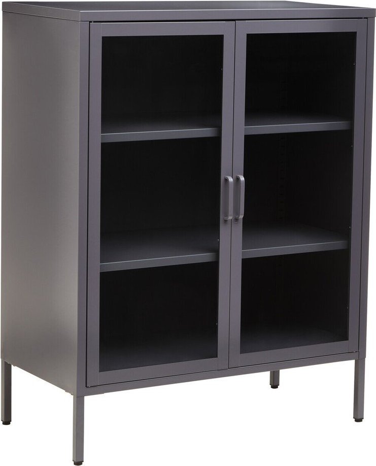 Šedá ocelová vitrína 80x102x40 cm Acier – Premier Housewares Premier Housewares