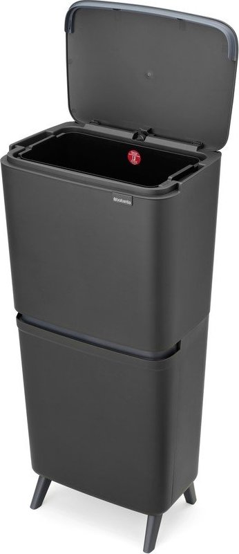 Tmavě šedý plastový odpadkový koš 20+25 l na tříděný odpad SortUp Recycle Hi – Brabantia Brabantia