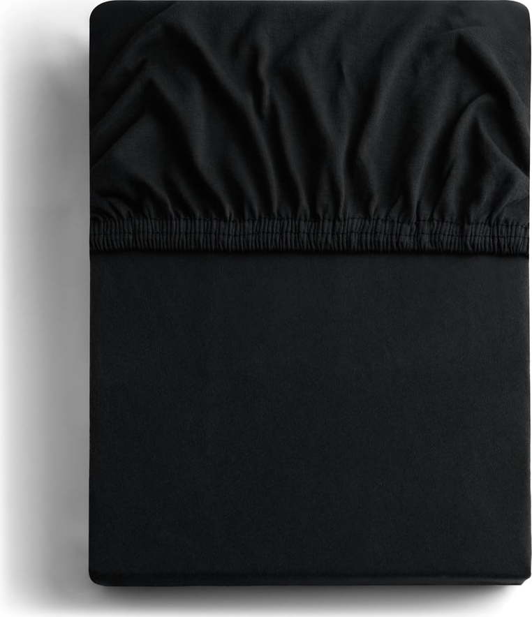Černé napínací prostěradlo jersey 140x200 cm Amber – Restilo Restilo