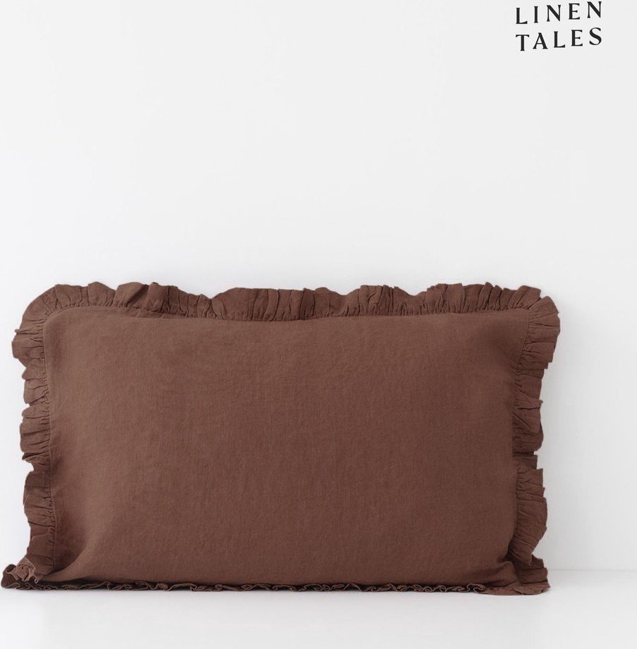 Lněný povlak na polštář 50x60 cm Chocolate – Linen Tales Linen Tales