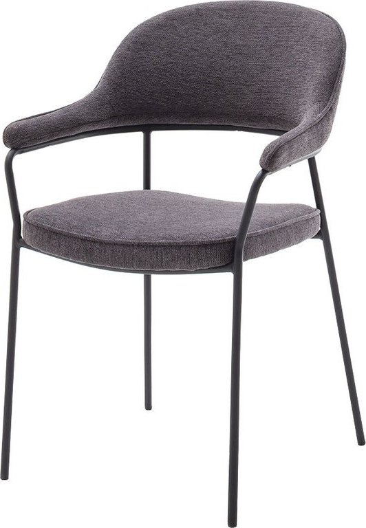 Tmavě šedá jídelní židle s područkami Kindersley – Unique Furniture Unique Furniture