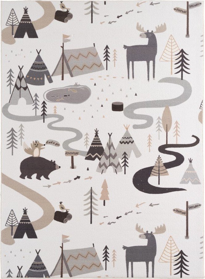 Krémový pratelný dětský koberec 140x200 cm Coco 1135 – Ayyildiz Carpets Ayyildiz Carpets