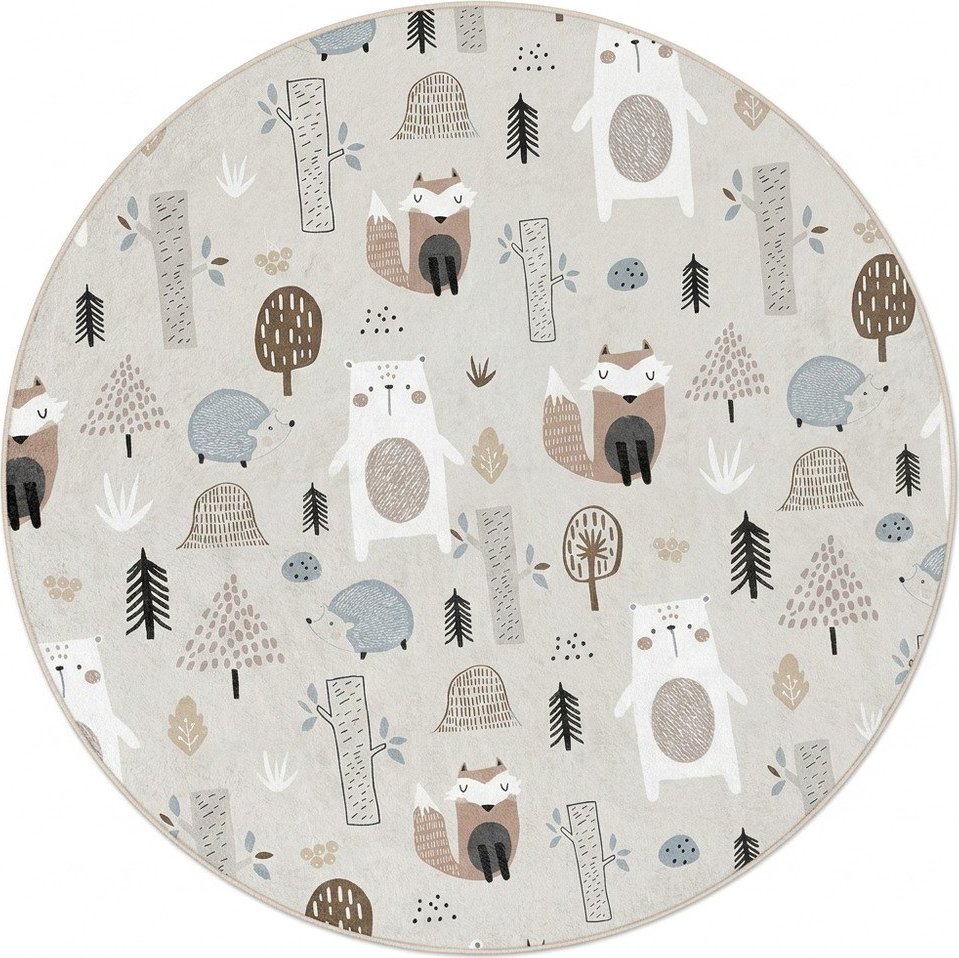 Pratelný dětský koberec ø120 cm Forest Friends – Mila Home Mila Home