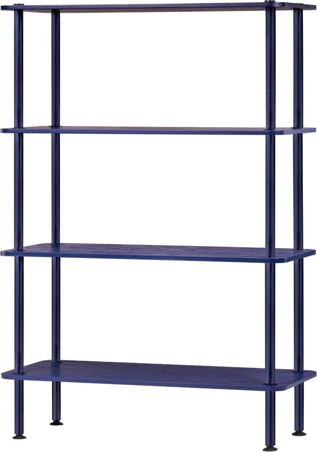Modrý regál v dekoru dubu 80x127x35 cm Teidi – noo.ma NOO.MA