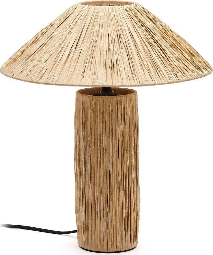 Stolní lampa v přírodní barvě z rafie (výška 41 cm) Samse – Kave Home Kave Home