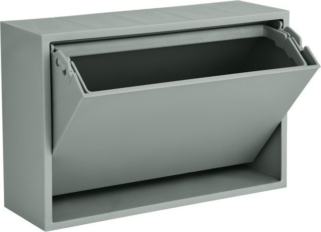 Šedomodrý nástěnný odpadkový koš z recyklovaného plastu Mini Box – ReCollector Recollector