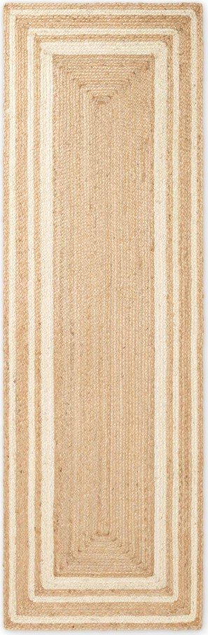 Krémový/v přírodní barvě oboustranný/ručně tkaný jutový běhoun 80x250 cm Looma – Hanse Home Hanse Home