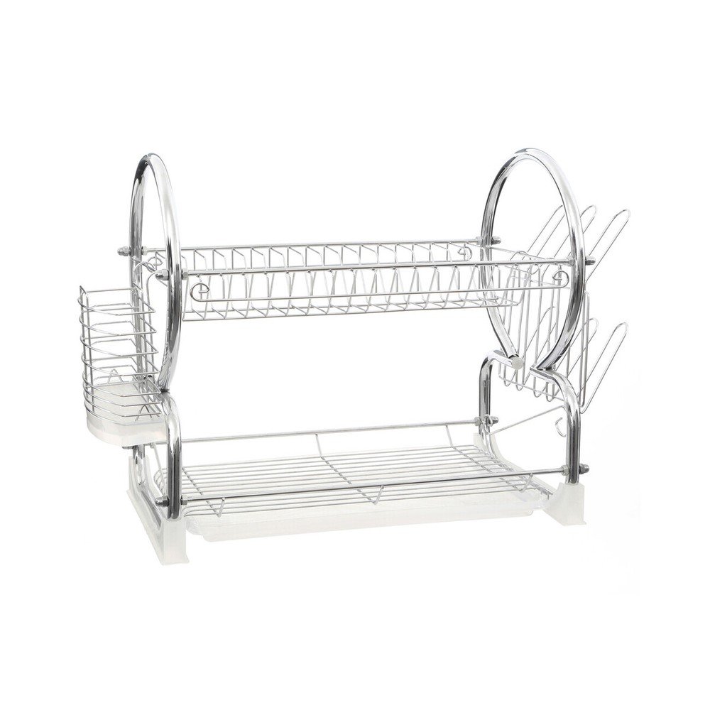 Dvoupatrový odkapávač z nerezové oceli ve stříbrné barvě 56x25 cm Laurie – Premier Housewares Premier Housewares