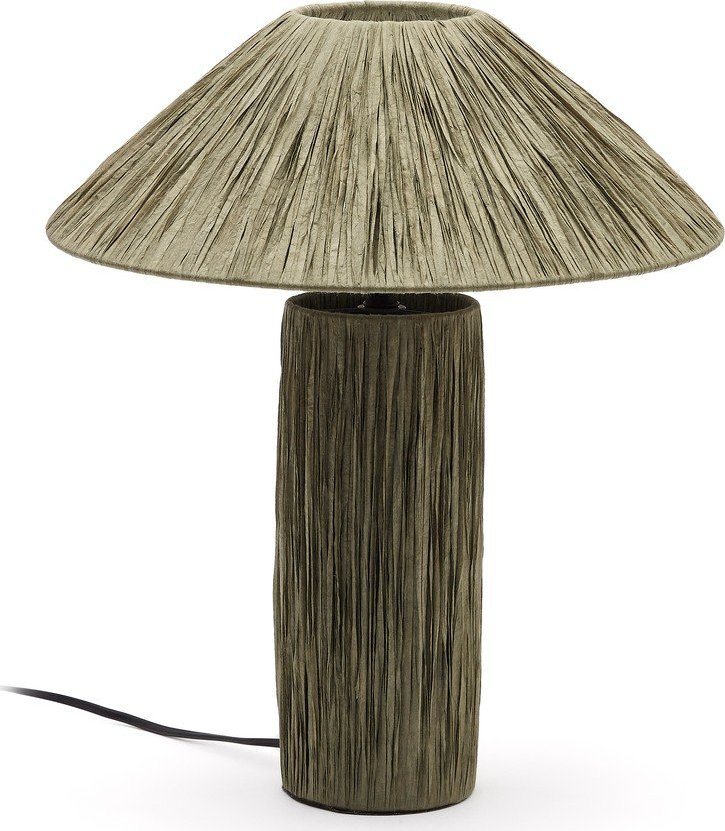Khaki stolní lampa z rafie (výška 41 cm) Samse – Kave Home Kave Home