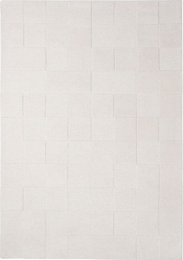 Slonovinový ručně tkaný vlněný koberec 200x290 cm Checkerboard – Flair Rugs Flair Rugs