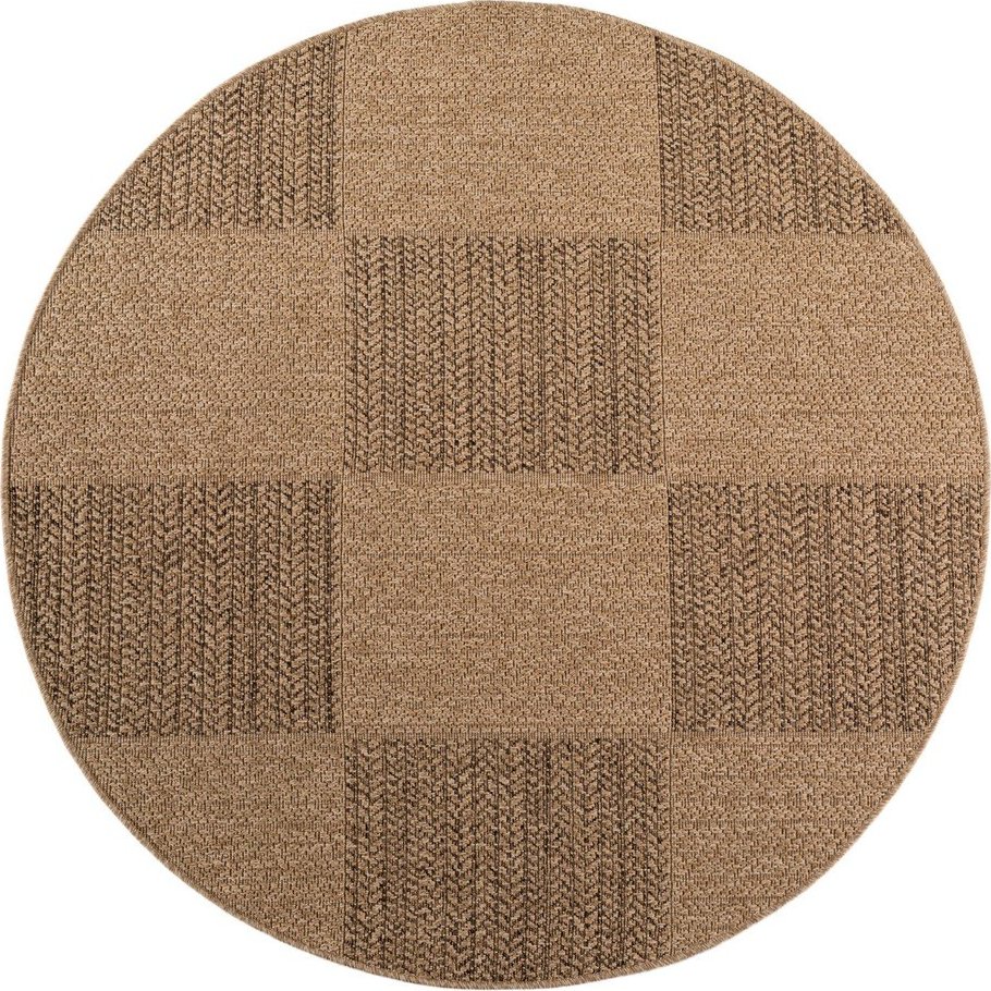 Hnědý kulatý vnitřní a venkovní koberec ø 80 cm Timber 1405 – Ayyildiz Carpets Ayyildiz Carpets
