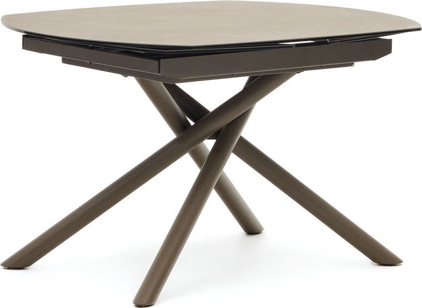 Rozkládací jídelní stůl s přídavnou deskou s keramickou deskou 100x130 cm Yodalia – Kave Home Kave Home