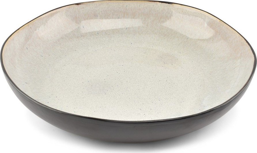 Černá/béžová mísa z kameniny ø 32 cm Lunar – Salt&Pepper Salt&Pepper
