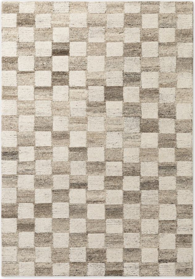 Krémový ručně tkaný vlněný koberec 160x230 cm Boho 1.0 Quadra – Vikosa Vikosa