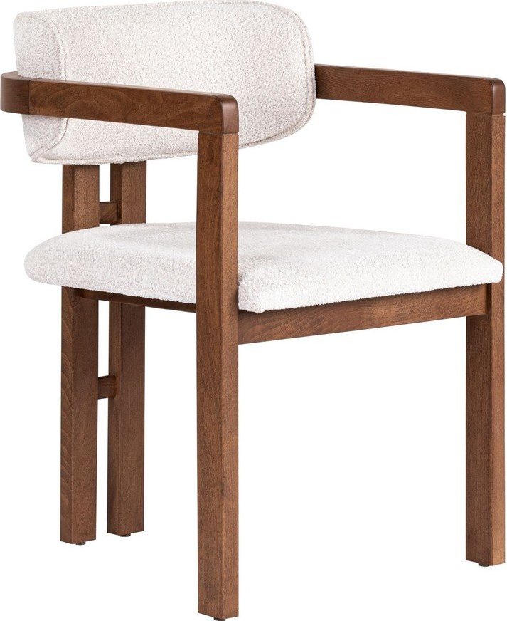 Bílé jídelní křeslo s područkami Toscana – Kalune Design Kalune Design