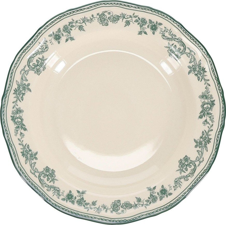 Zelený/slonovinový hluboký porcelánový talíř ø 23 cm Cyril – S|P Collection S|P Collection