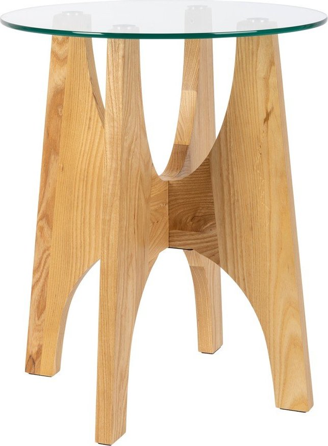Kulatý odkládací stolek se skleněnou deskou ø 45 cm Kobe – Zuiver Zuiver