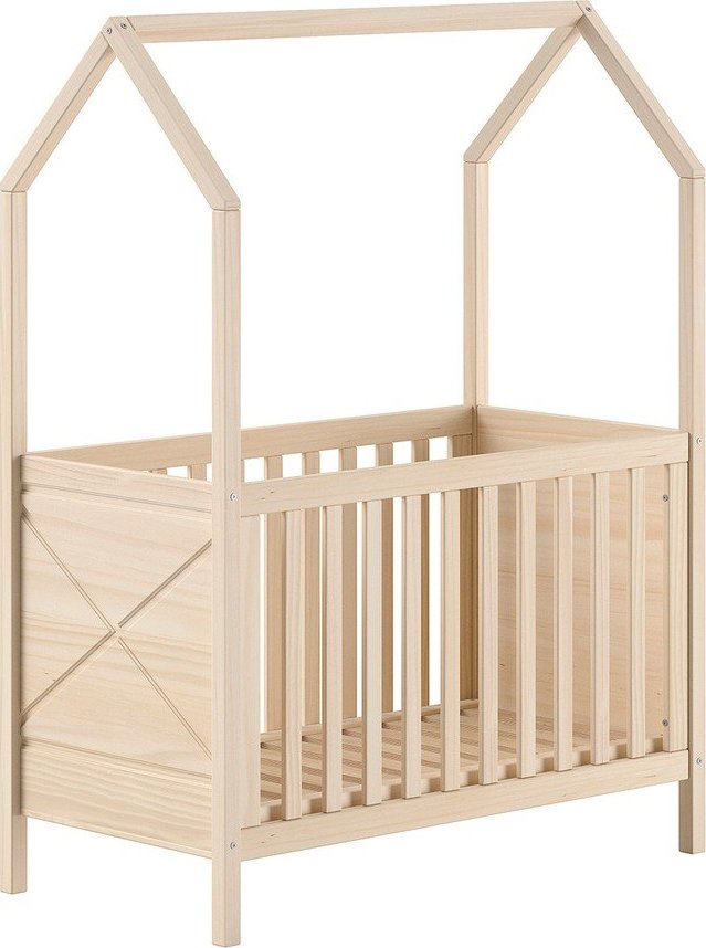 Postýlka z borovicového dřeva s nastavitelnou výškou 60x120 cm v přírodní barvě Scott – Vipack Vipack