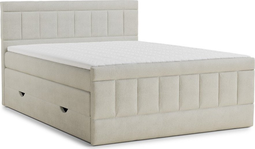 Béžová boxspring postel s úložným prostorem 180x200 cm Caya – Maison de Rêve Maison de Reve