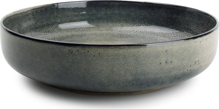Zelený/modrý servírovací talíř z kameniny ø 28 cm Meridian – Salt&Pepper Salt&Pepper